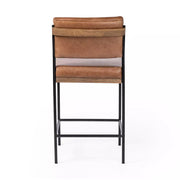 Chestnut Leather Counter Stool