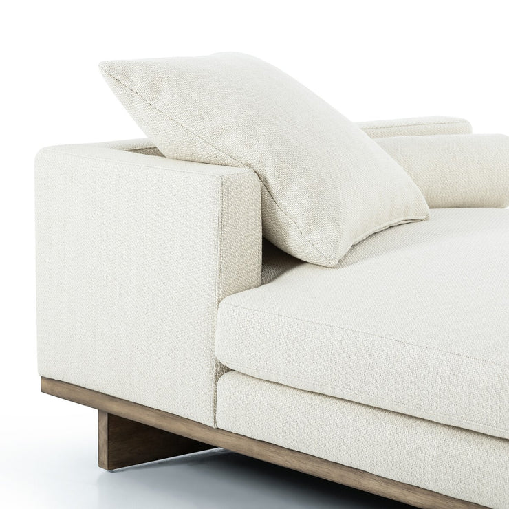 Ivory Taupe Chaise
