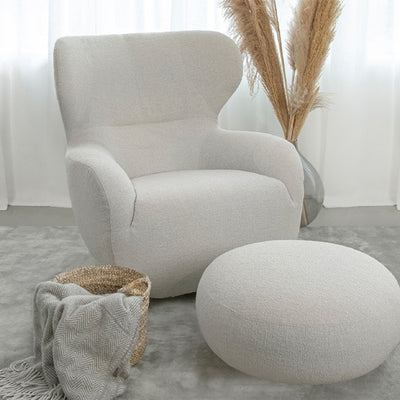 Shell Swivel Chair and Ottoman