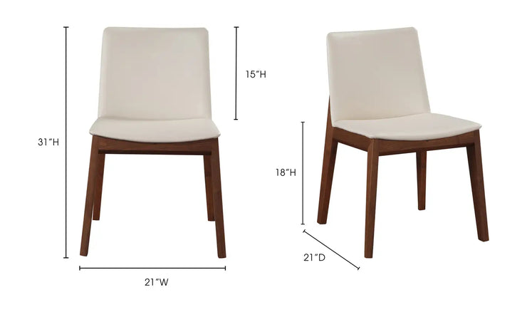 Faux Leather White Dining Chair