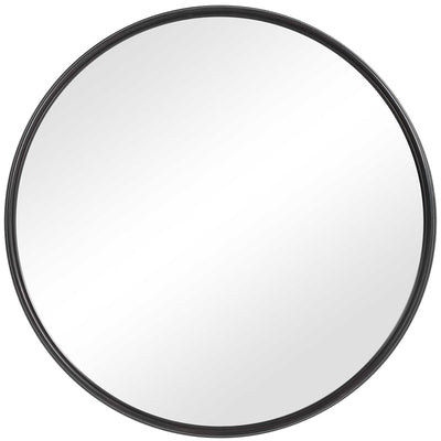 35" Round Mirror with Black Frame - Mix Home Mercantile