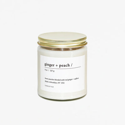 Ginger & Peach - 8 oz Soy Candle - Mix Home Mercantile