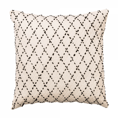 22" White and Black Pillow - Mix Home Mercantile