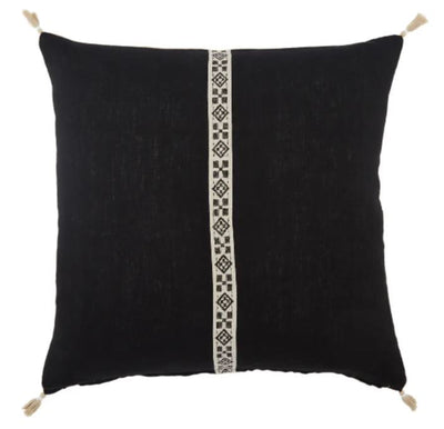 Black Embroidered 22"x22" - Mix Home Mercantile
