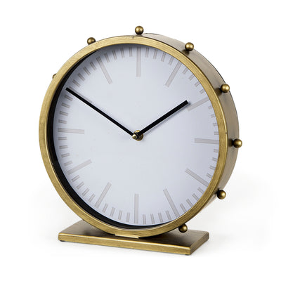 Gold Metal Table Clock
