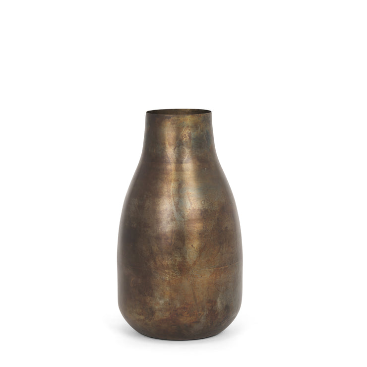 Medium Oxidized Gold Metal Vase