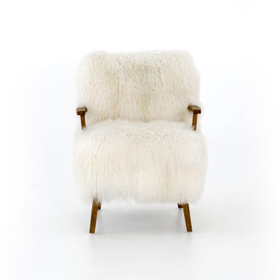 Cream Fur Arm Chair