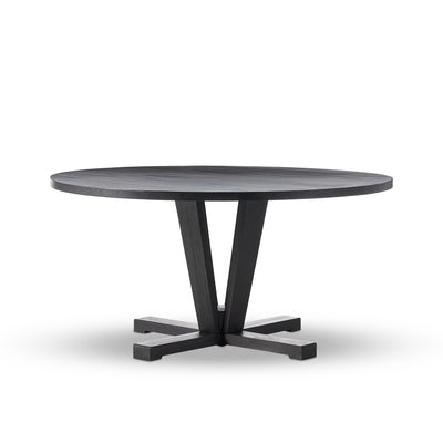 60" Black Round Dining Table