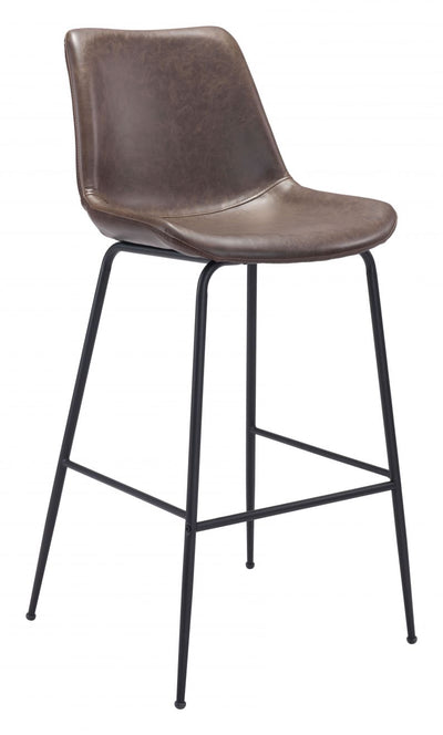 Faux Leather Brown Barstool