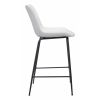 White Faux Leather Counter Stool