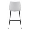 White Faux Leather Counter Stool