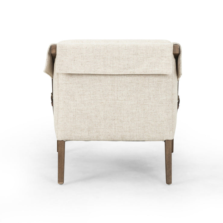 Cream Upholstered Arm Chair