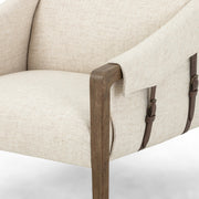 Cream Upholstered Arm Chair