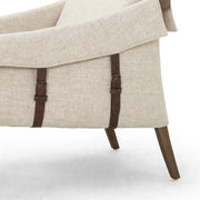 Cream Upholstered Arm Chair