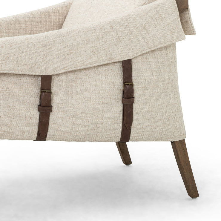 Cream Upholstered Arm Chair