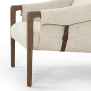 Cream Upholstered Arm Chair