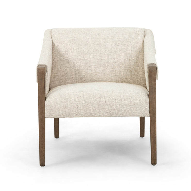 Cream Upholstered Arm Chair