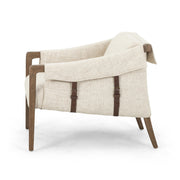 Cream Upholstered Arm Chair