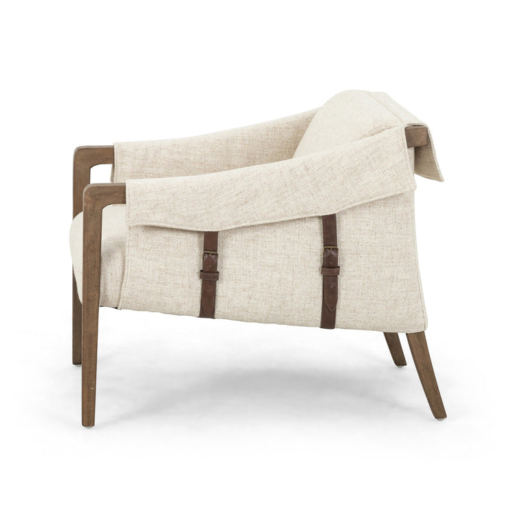 Cream Upholstered Arm Chair