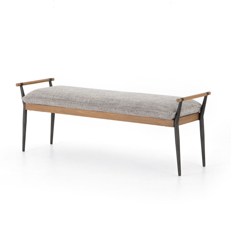 59" Steel & Oak Bench