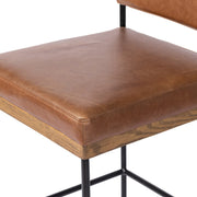 Chestnut Leather Counter Stool