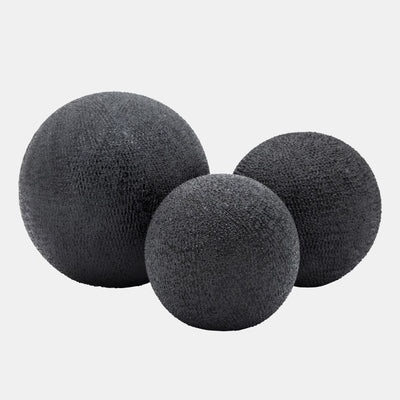 Black Textured Ceramic Orbs