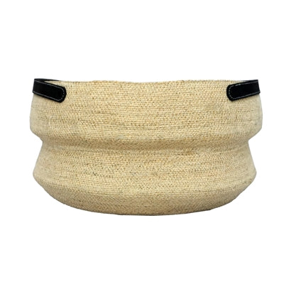 Natural Seagrass and Leather Basket