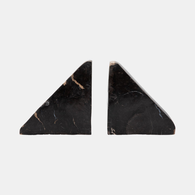 Brown Triangular Book Ends