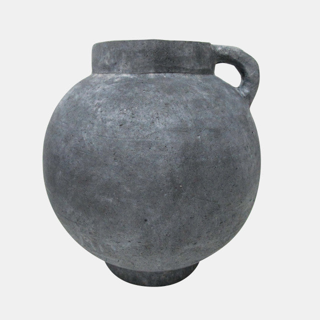 Black Terracotta Jug With Handle