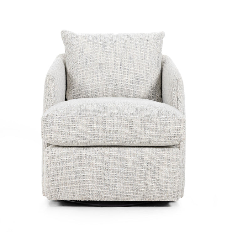 Grey Textured Swivel Chair