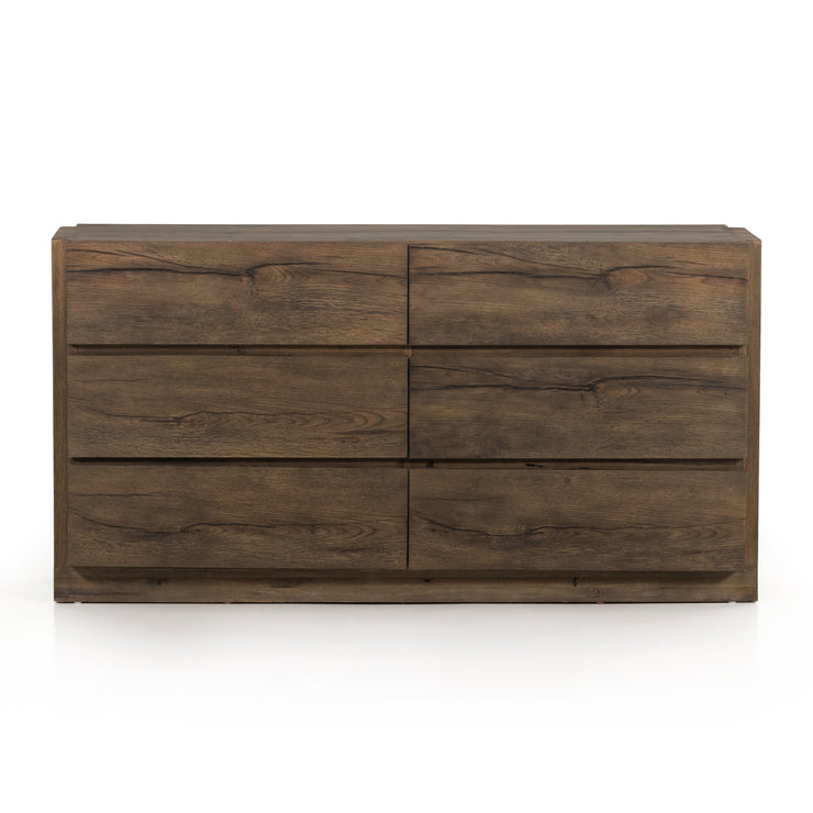 60" 6-Drawer Oak Dresser