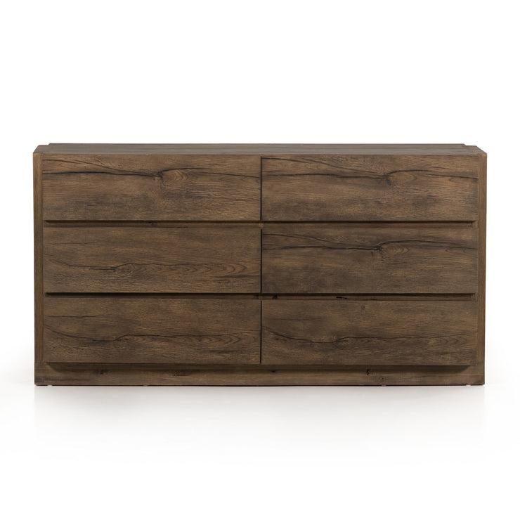 60" 6-Drawer Oak Dresser