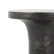 Black Aluminum Tapered End Table