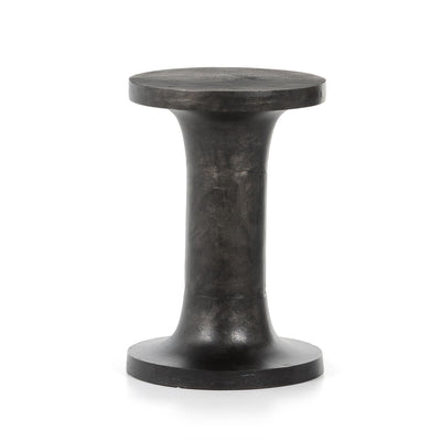 Black Aluminum Tapered End Table