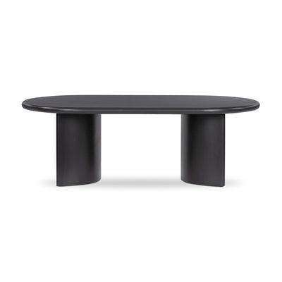 51" Black Oval Coffee Table