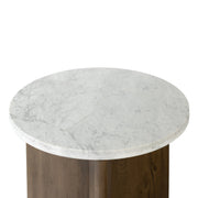 25" Round Marble Top End Table