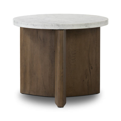 25" Round Marble Top End Table