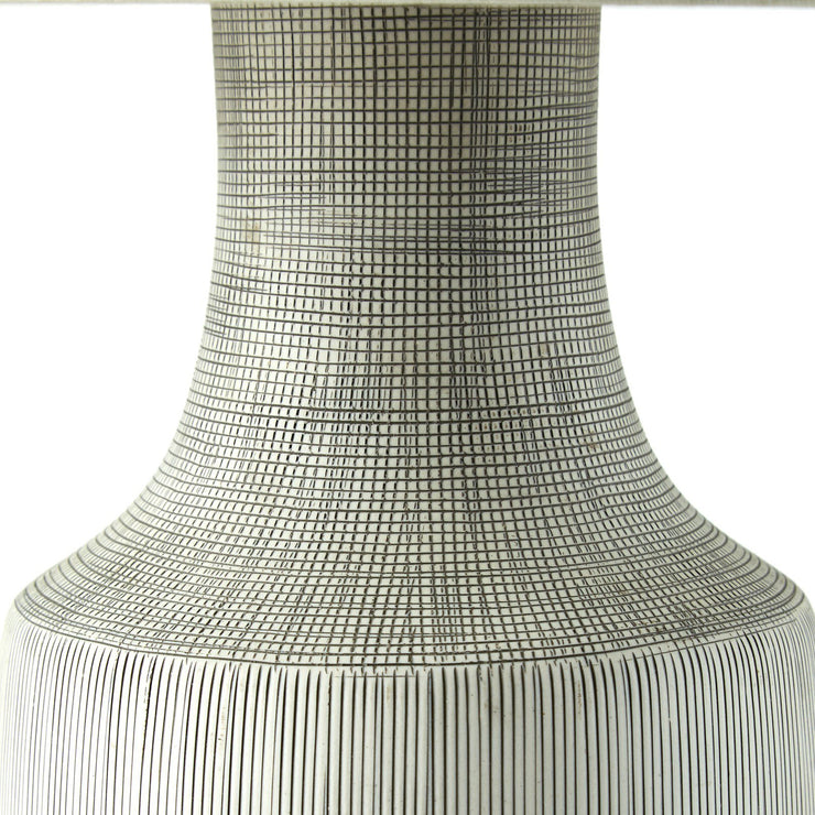 Black & White Etched Lamp