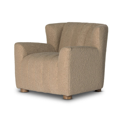 Channeled Upholstered Wingback Accent Chair