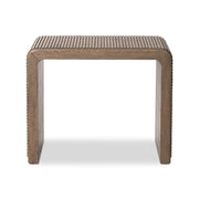 Reeded Oak End Table