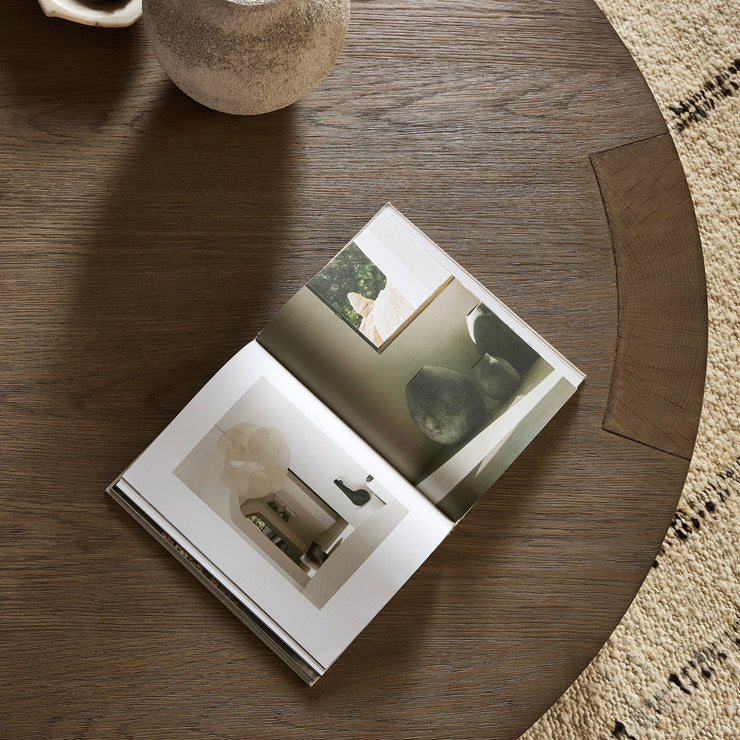 48" Round Natural Oak Coffee Table