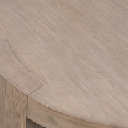 48" Round Natural Oak Coffee Table