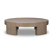 48" Round Natural Oak Coffee Table