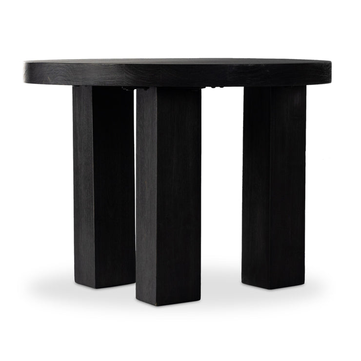 24" Black 3 Post Side Table