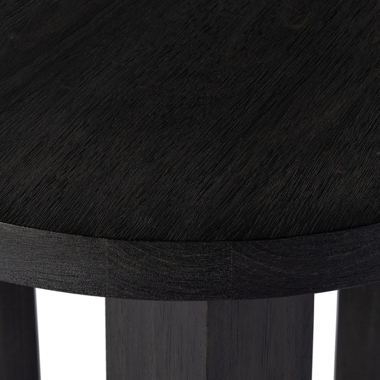 24" Black 3 Post Side Table