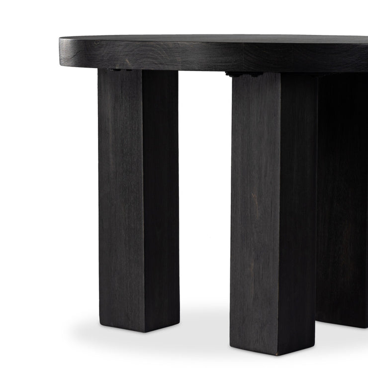 24" Black 3 Post Side Table