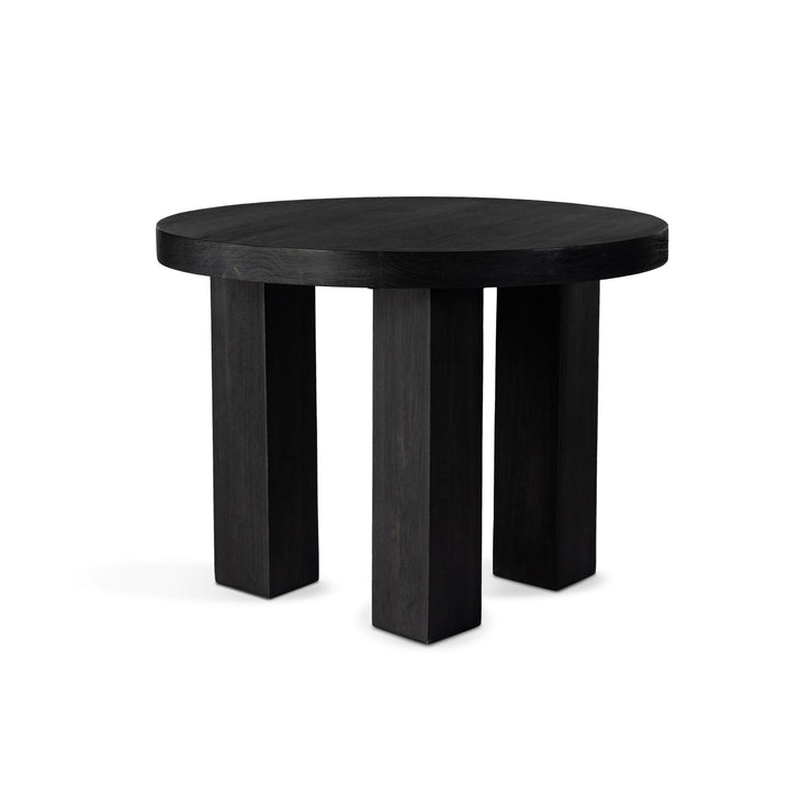 24" Black 3 Post Side Table