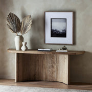 Curved Oak Console Table