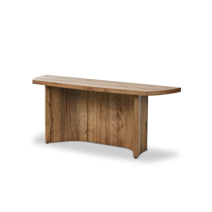 Curved Oak Console Table