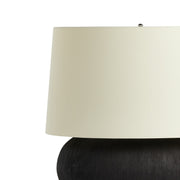 Wide Matte Textured Table Lamp